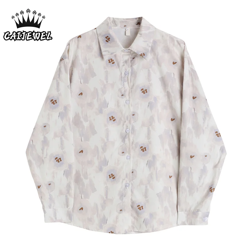 Women Button Up Shirt New 2022 Streetwear Vintage Long Sleeve Polo Collar Sense of Design Baggy TOP Casual Mom Chiffon Blouse
Women Button Up Shirt New 2022 Streetwear Vintage Long Sleeve Polo Collar Sense of Design Baggy TOP Casual Mom Chiffon Blouse