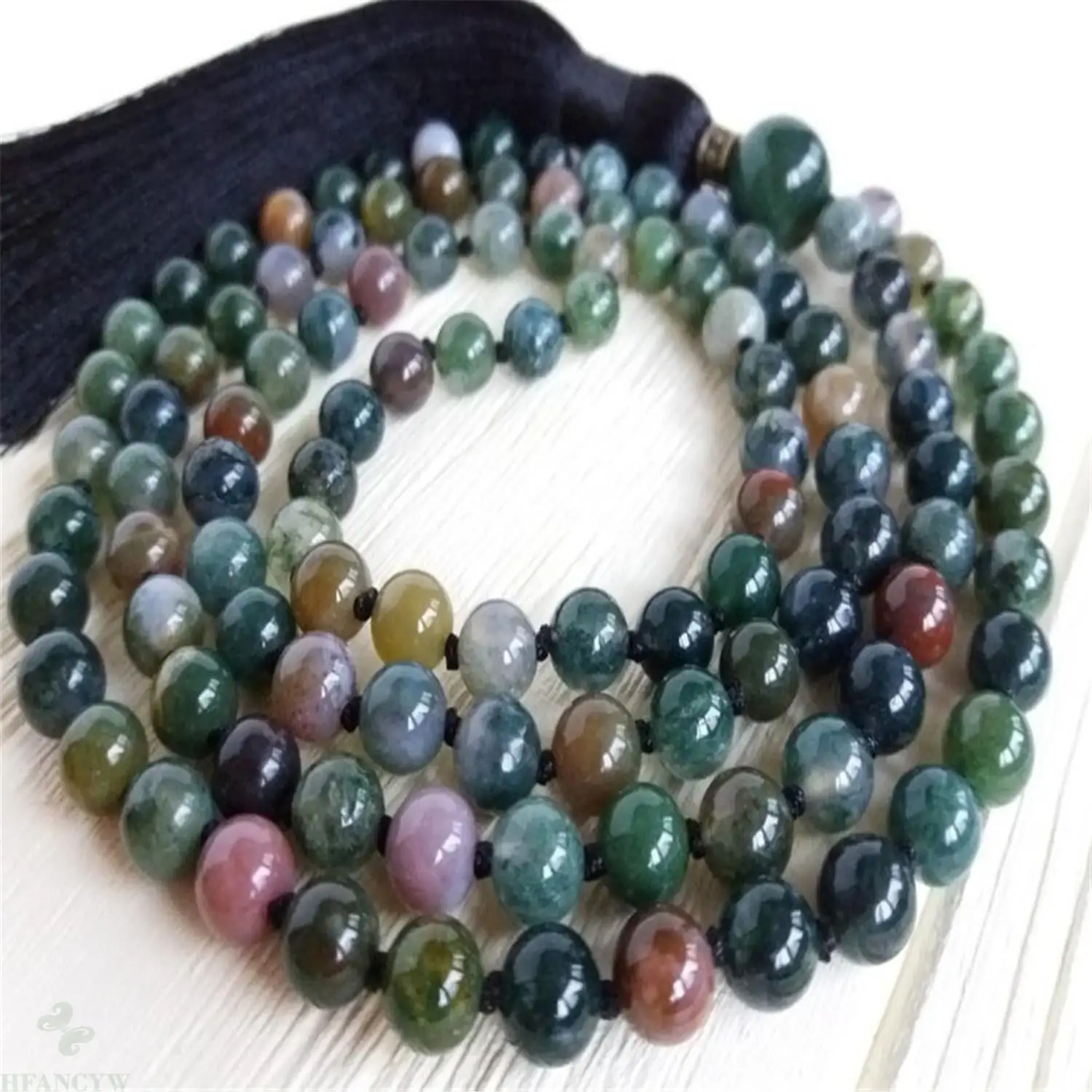 6mm Moss Agate Gemstone 108 Beads mala Tassel Necklace Japa Spirituality Wristband Retro
6mm Moss Agate Gemstone 108 Beads mala Tassel Necklace Japa Spirituality Wristband Retro