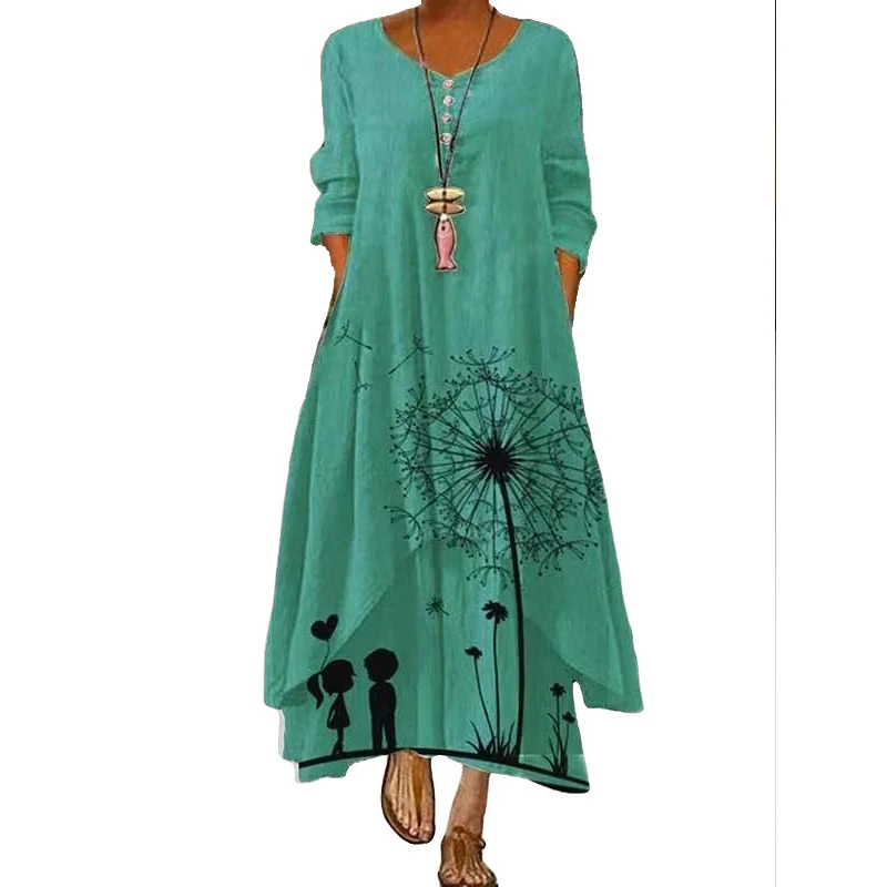 Women Casual Spring Dress 2021 Lady Korean Style Vintage Floral Printed Plus Size Dress Long Sleeve Elegant Summer Dress Vestido
Women Casual Spring Dress 2021 Lady Korean Style Vintage Floral Printed Plus Size Dress Long Sleeve Elegant Summer Dress Vestido