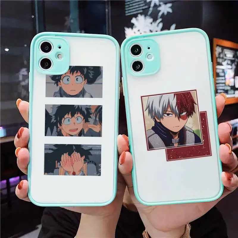 Japanese Anime Art My Hero Academia Phone Case Matte Transparent for iPhone 7 8 11 12 s mini pro X XS XR MAX Plus cover funda
Japanese Anime Art My Hero Academia Phone Case Matte Transparent for iPhone 7 8 11 12 s mini pro X XS XR MAX Plus cover funda
