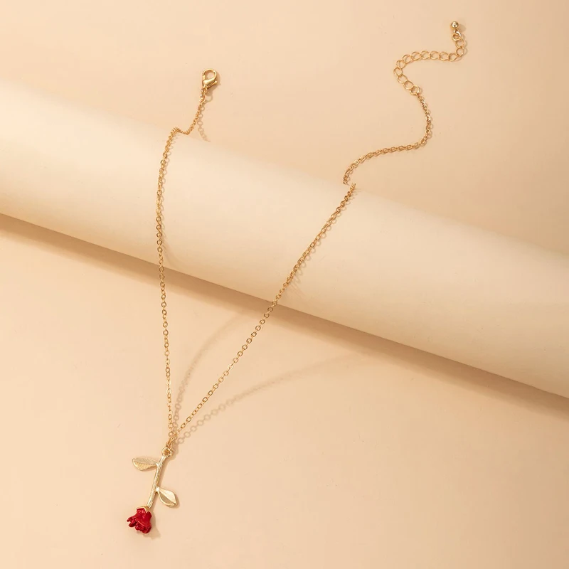 Tocona Boho 3D Red Rose Flower Pendant Necklace for Women Girls Charming Clavicle Chain Trendy Jewelry Love Valentine's Day Gift
Tocona Boho 3D Red Rose Flower Pendant Necklace for Women Girls Charming Clavicle Chain Trendy Jewelry Love Valentine's Day Gift