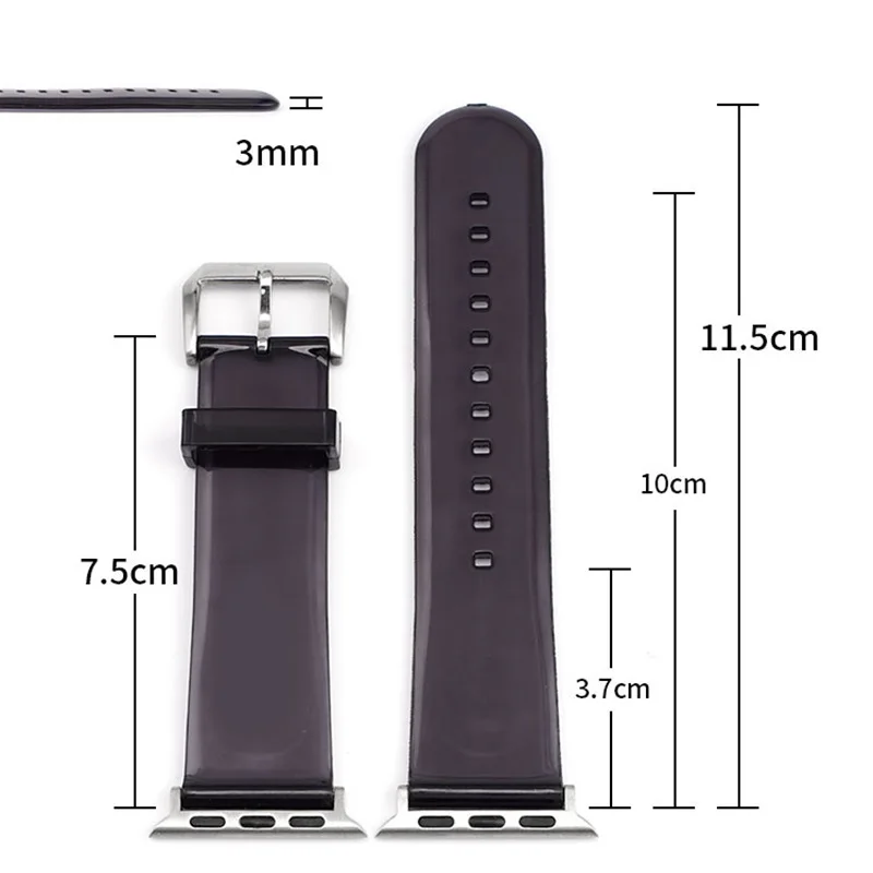 Transparent Silicone Strap for Apple Watch 42MM 44M 38MM 40MM Bracelet for iWatch Series 6 se5 4 3 2 Watchband Strap
Transparent Silicone Strap for Apple Watch 42MM 44M 38MM 40MM Bracelet for iWatch Series 6 se5 4 3 2 Watchband Strap