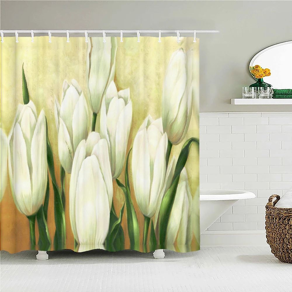 Waterproof Shower Curtains European Flowers 3d Bathroom Curtains with Hooks Printing Decoration 180*240cm Washable Bath Screen 
Waterproof Shower Curtains European Flowers 3d Bathroom Curtains with Hooks Printing Decoration 180*240cm Washable Bath Screen