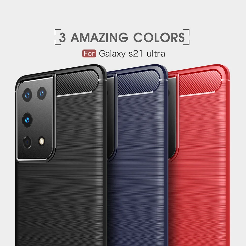 Soft Cover Full Protection Carbon Fiber TPU Silicone Case Phone For Samsung S21 S21 Plus S21 Ultra Protect shell
Soft Cover Full Protection Carbon Fiber TPU Silicone Case Phone For Samsung S21 S21 Plus S21 Ultra Protect shell