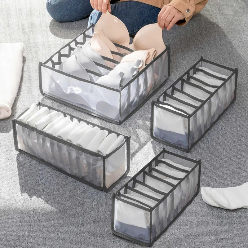 4pcs Multi-Size Underwear Bra Organizer Mesh Storage Box Drawer Closet Organizers Divider Boxes Clothing Compartment Storage Box
4pcs Multi-Size Underwear Bra Organizer Mesh Storage Box Drawer Closet Organizers Divider Boxes Clothing Compartment Storage Box