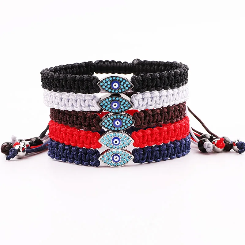 JARAVVI New Design Red Cord Braided CZ Blue Eye Charm Macrame Friendship Bracelet Women Men Jewelry Gift
JARAVVI New Design Red Cord Braided CZ Blue Eye Charm Macrame Friendship Bracelet Women Men Jewelry Gift