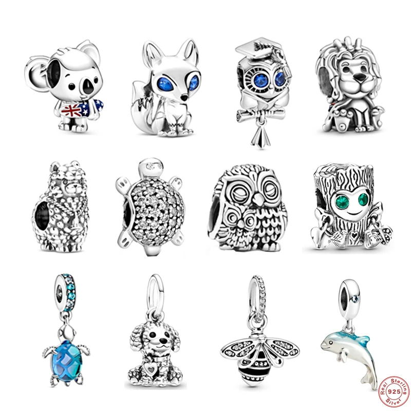 KOJ Plated Silver Color Cartoon Cute Animal Owl Lion Tortoise Fox Dolphin Beads Fit Original Pandora Bracelets DIY Charms Bead
KOJ Plated Silver Color Cartoon Cute Animal Owl Lion Tortoise Fox Dolphin Beads Fit Original Pandora Bracelets DIY Charms Bead