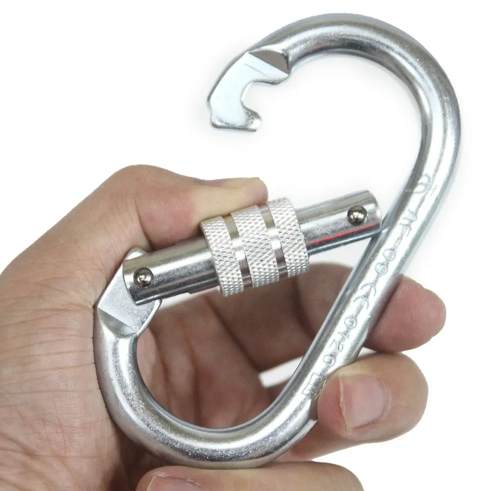 2 x Screw Lock Carabiner Karabiner Clip Hook Heavy Duty Scaffold Climbing 23kn for Outdoor Camping Hiking Rock Rescue
2 x Screw Lock Carabiner Karabiner Clip Hook Heavy Duty Scaffold Climbing 23kn for Outdoor Camping Hiking Rock Rescue