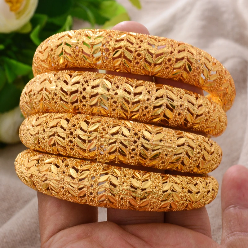 24K 4Pcs/lot Olive Leaf Dubai Ethiopian Gold Color Coin Cuff Bangles For Women Wife Wedding Jewelry Bangles&Bracelet Gifts
24K 4Pcs/lot Olive Leaf Dubai Ethiopian Gold Color Coin Cuff Bangles For Women Wife Wedding Jewelry Bangles&Bracelet Gifts