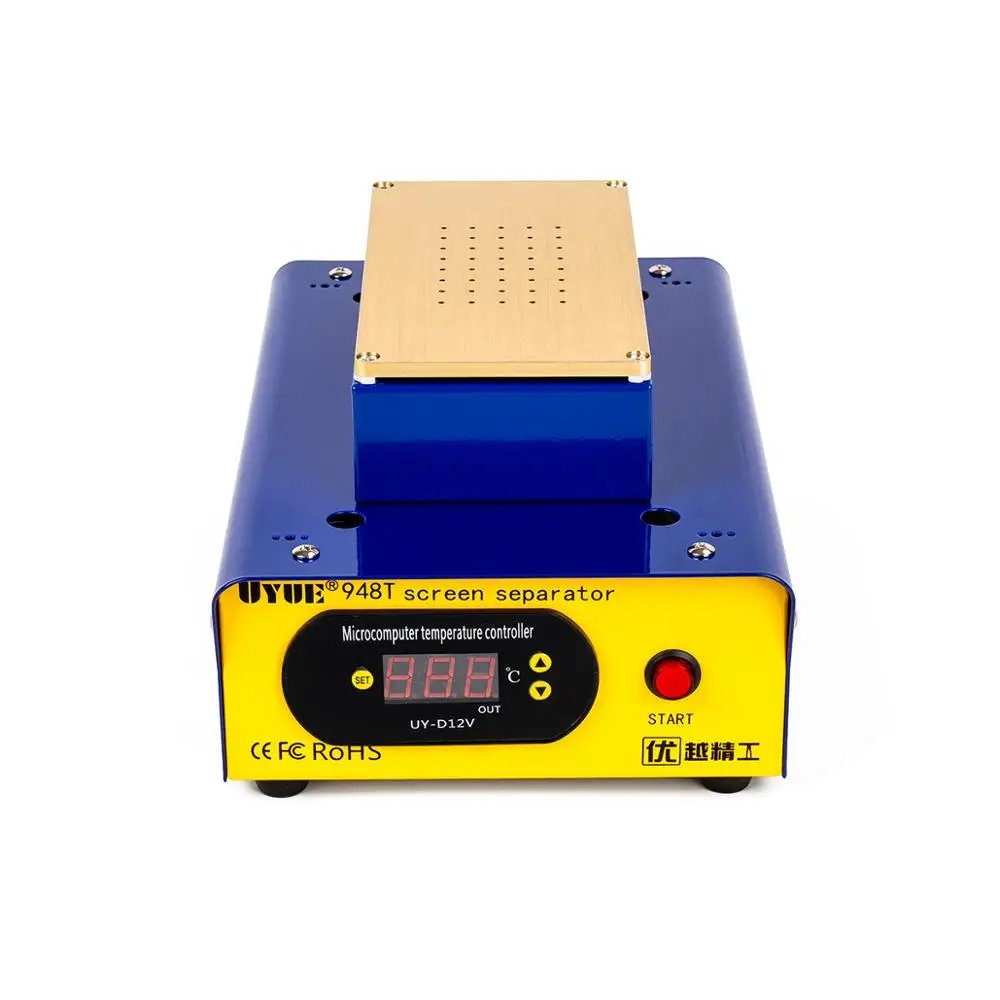 UYUE 948T Samsung Curve Screen LCD Separator Machine Glue Remover Preheating Platform Built-In Vacuum Pump For LCD Refurbish
UYUE 948T Samsung Curve Screen LCD Separator Machine Glue Remover Preheating Platform Built-In Vacuum Pump For LCD Refurbish