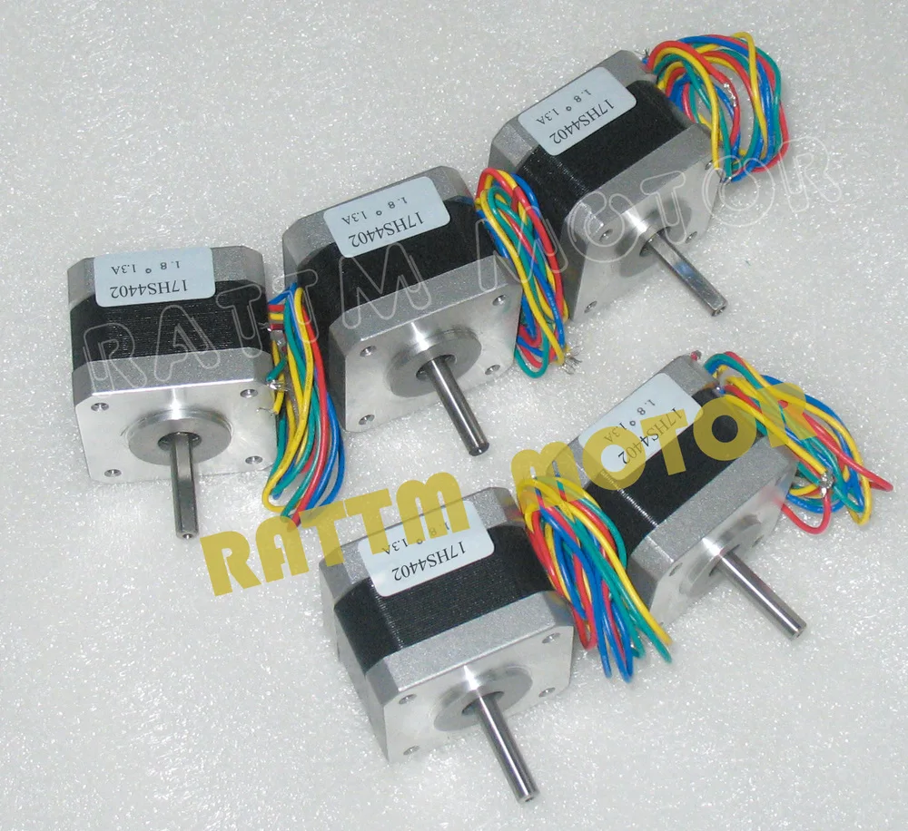 New products!!! 5PCS Nema17 CNC Stepper Motor 40mm/ 58 Oz-in / 1.3A CNC stepper motor stepping motor 4lead wrie
New products!!! 5PCS Nema17 CNC Stepper Motor 40mm/ 58 Oz-in / 1.3A CNC stepper motor stepping motor 4lead wrie