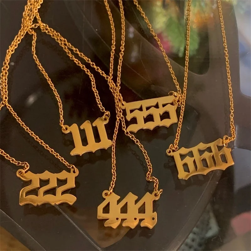 Custom Angel Number Necklace for Women Personalized Stainless Steel Choker 111 222 333 444 555 666 777 888 999 Collars Jewelry
Custom Angel Number Necklace for Women Personalized Stainless Steel Choker 111 222 333 444 555 666 777 888 999 Collars Jewelry