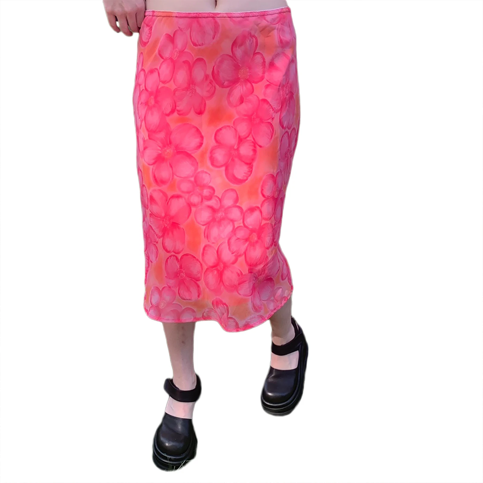2021 Summer Women Casual Chiffon Fashion Close-fitting Long Skirt, Coral Pink Floral Printed Pattern Low Waist Dress
2021 Summer Women Casual Chiffon Fashion Close-fitting Long Skirt, Coral Pink Floral Printed Pattern Low Waist Dress