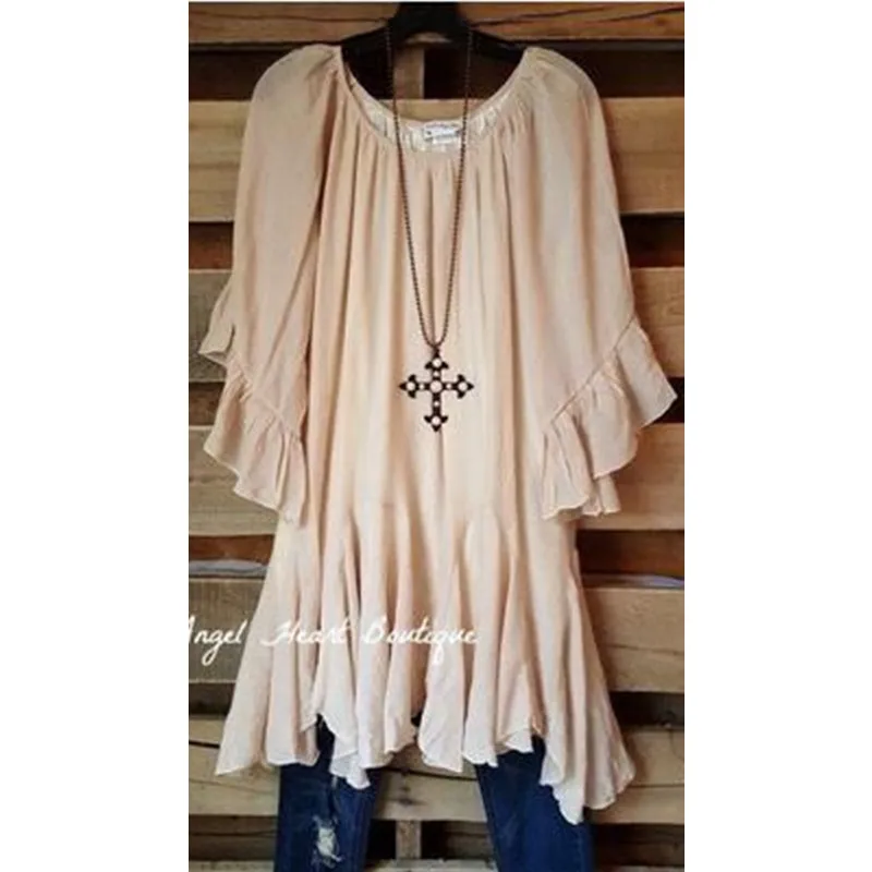 Women's Ruffle T Shirts Woman Crop Top Tees OL Elegant Long Blouse Female Fashion Girl Tank Clothing
Women's Ruffle T Shirts Woman Crop Top Tees OL Elegant Long Blouse Female Fashion Girl Tank Clothing