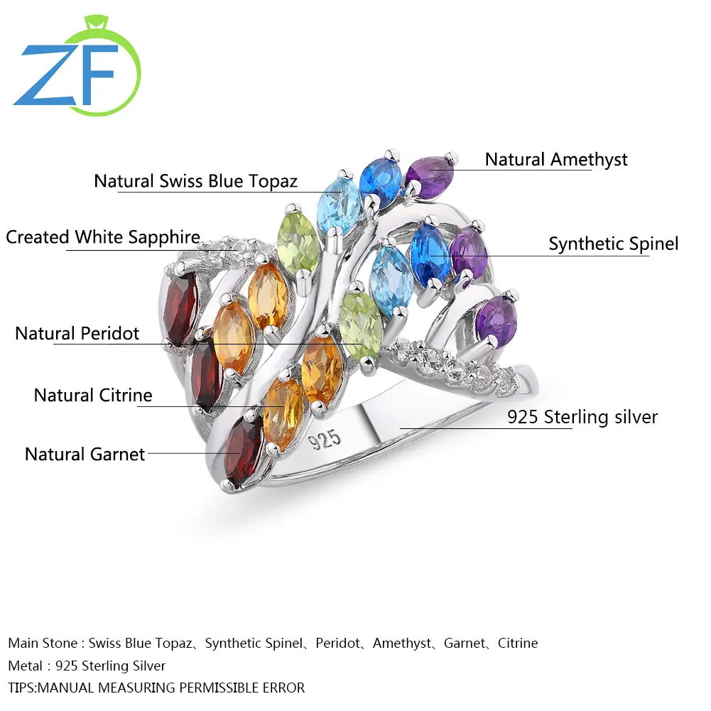 GZ ZONGFA New Arrival Natural Topaz Amethyst Multicolor gem 925 Sterling Silver Engagement Wedding Accessories Gifts Rings for W
GZ ZONGFA New Arrival Natural Topaz Amethyst Multicolor gem 925 Sterling Silver Engagement Wedding Accessories Gifts Rings for W