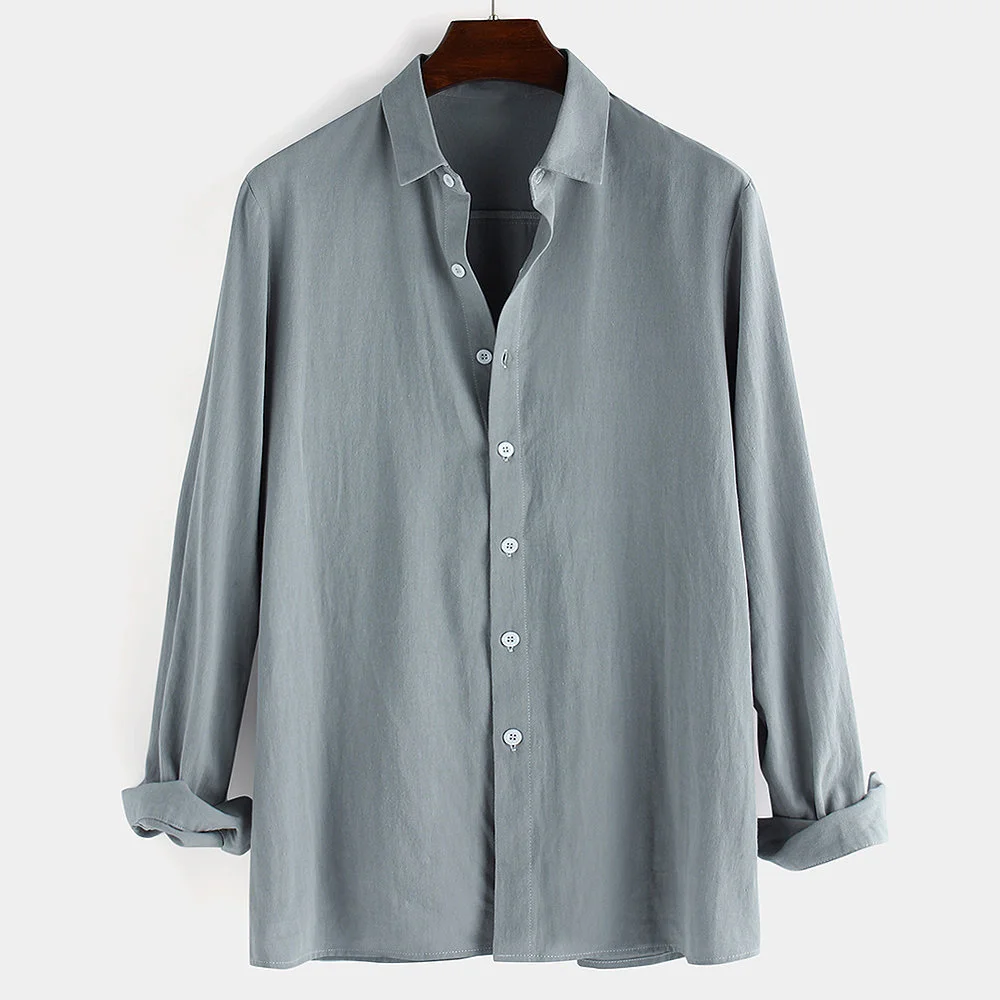 Korean Concise Style Shirts For Men Cotton Vintage Solid Casual Long Sleeve Plus Size 4XL Shirt Casual chemise homme
Korean Concise Style Shirts For Men Cotton Vintage Solid Casual Long Sleeve Plus Size 4XL Shirt Casual chemise homme