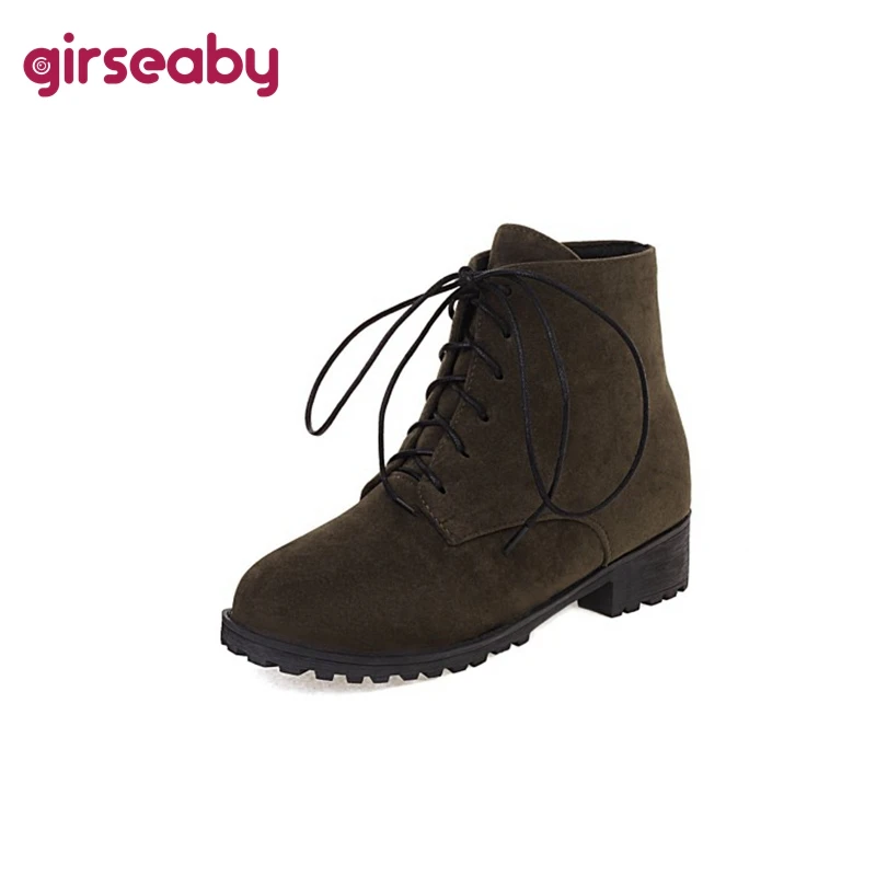 Girseaby Large 33-46 Winter 2021 New Women's Shoes Autumn Winter Short Plush Motorcycle Boots Lace Up Shoes Ladies Bootas F1319
Girseaby Large 33-46 Winter 2021 New Women's Shoes Autumn Winter Short Plush Motorcycle Boots Lace Up Shoes Ladies Bootas F1319