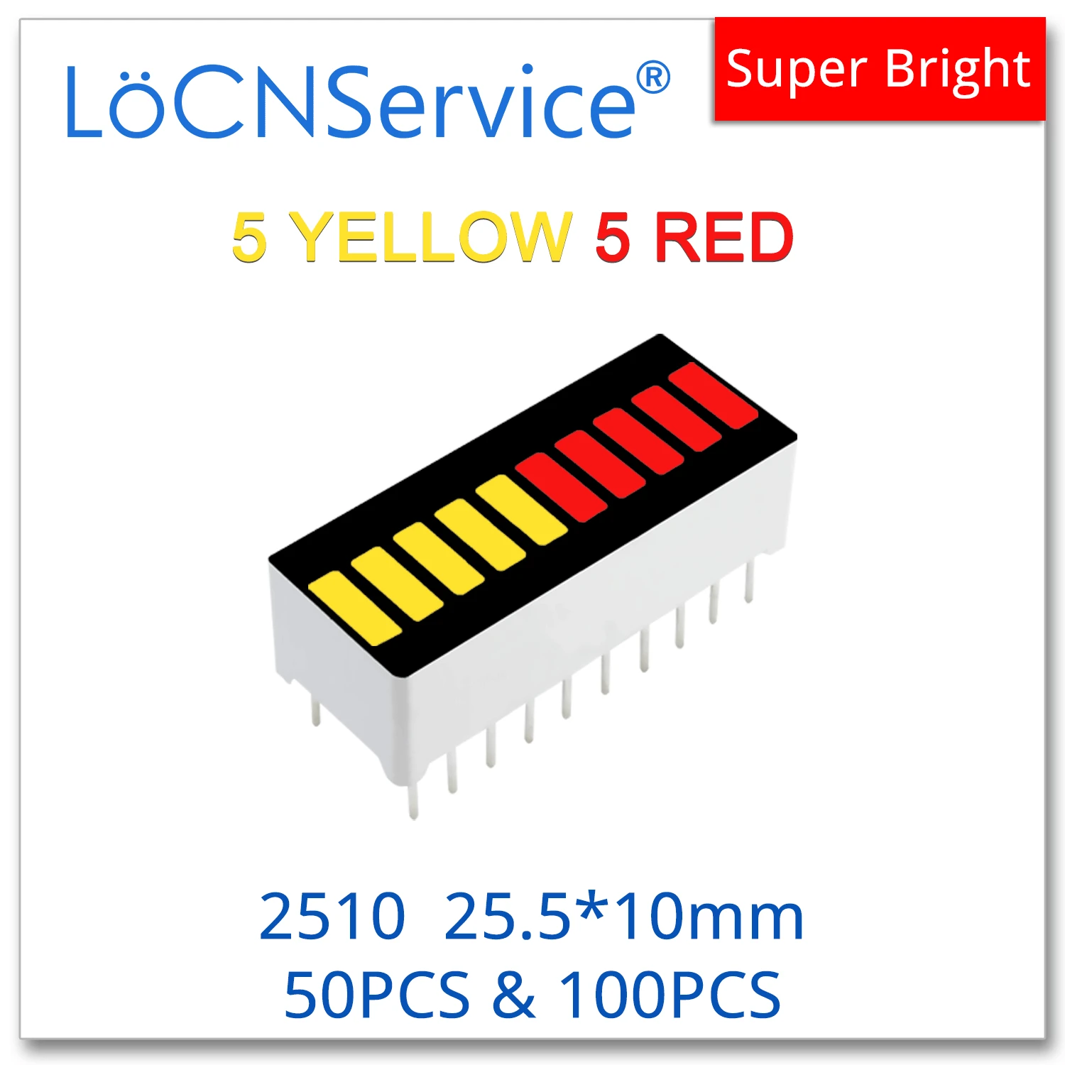 Светодиодный гистограммный дисплей LoCNService, 10 сегментов, 2510, 5, желтый, 5, красный, 50 шт., 100 шт., гистограмма, многоцветный 2-цветный модуль диспле...
Светодиодный гистограммный дисплей LoCNService, 10 сегментов, 2510, 5, желтый, 5, красный, 50 шт., 100 шт., гистограмма, многоцветный 2-цветный модуль диспле...