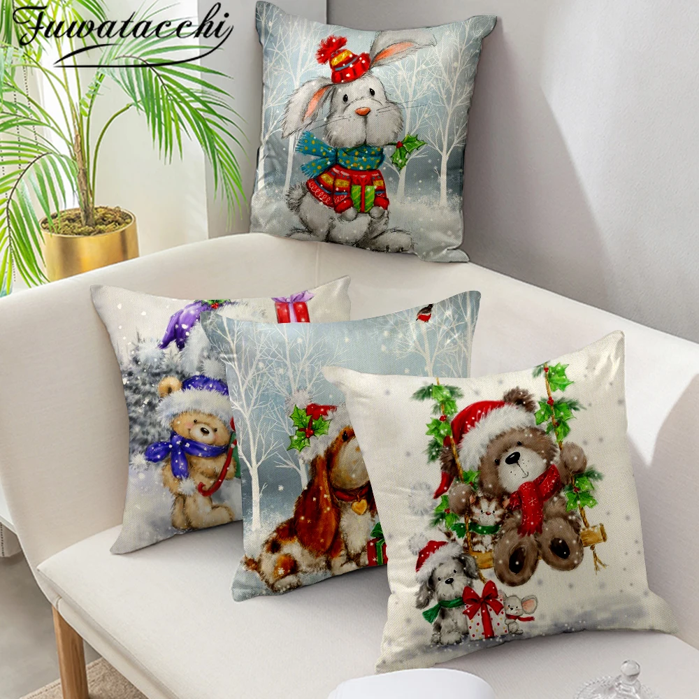 Fuwatacchi Merry Christmas Pillowcase Cushion Cushion Pillow Cover Decoration For Sofa Navidad Noel Satin PillowCase Cojines
Fuwatacchi Merry Christmas Pillowcase Cushion Cushion Pillow Cover Decoration For Sofa Navidad Noel Satin PillowCase Cojines