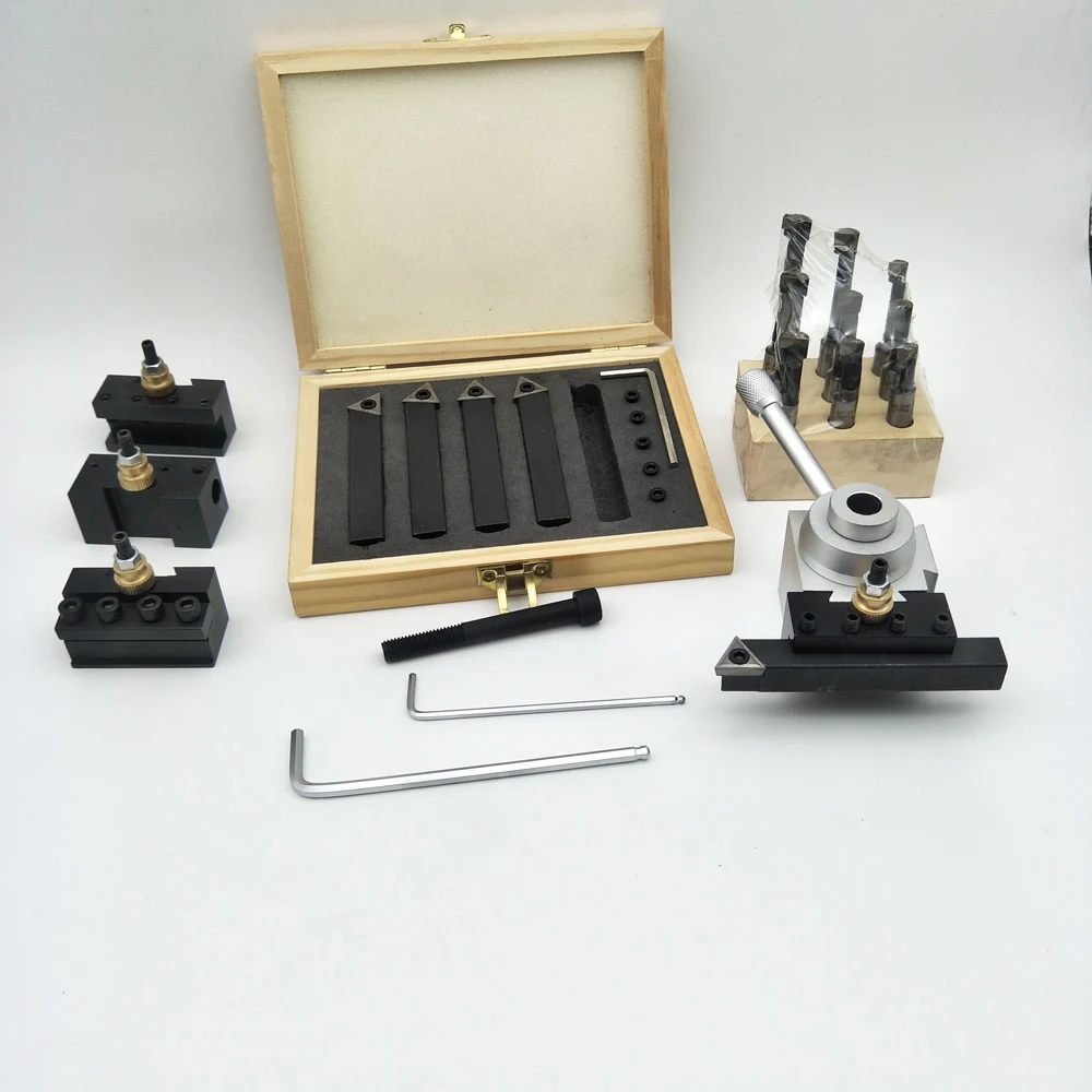 Small Size Portable 19 Pcs Quick Change Post Holder Kit Boring Bar Turning Tool Set Holder for CNC Lathe Equipment for Lathe
Small Size Portable 19 Pcs Quick Change Post Holder Kit Boring Bar Turning Tool Set Holder for CNC Lathe Equipment for Lathe