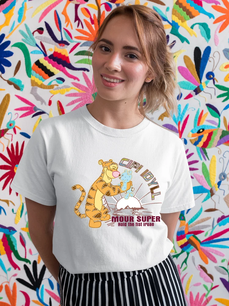 Winnie the Pooh Tigger Printed Shirts Summer T Shirt Women New Arrivals Harajuku Fashion European Clothes Disney Aesthetic
Winnie the Pooh Tigger Printed Shirts Summer T Shirt Women New Arrivals Harajuku Fashion European Clothes Disney Aesthetic