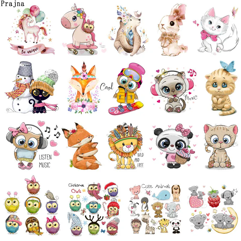 Prajna Cartoon Iron On Patches For Clothing DIY Owl/Cat Iron On Heat Transfer Vinyl Patches Thermal stickers On Baby Clothes
Prajna Cartoon Iron On Patches For Clothing DIY Owl/Cat Iron On Heat Transfer Vinyl Patches Thermal stickers On Baby Clothes