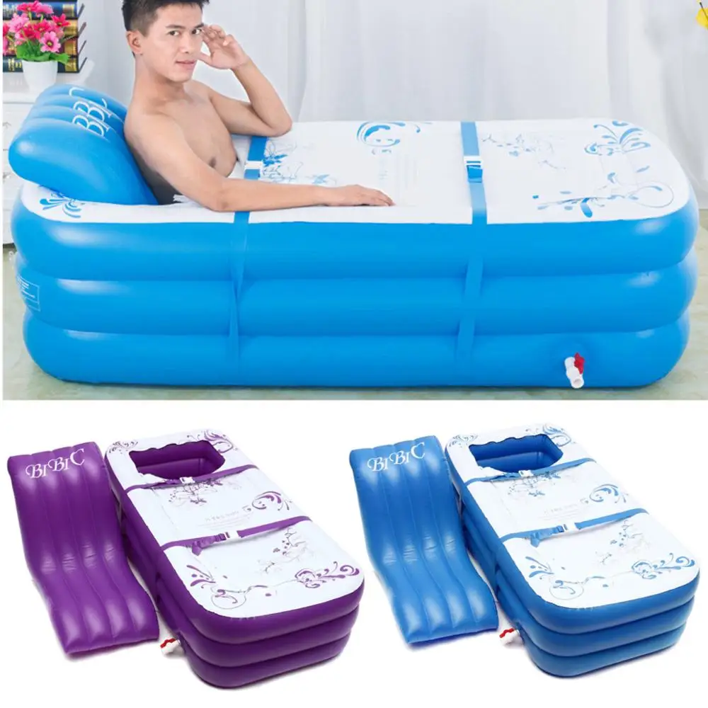 165x85x45cm Blue Large Size Inflatable Bath Bathtub SPA PVC Folding Portable For Adults Household Inflatable Tub
165x85x45cm Blue Large Size Inflatable Bath Bathtub SPA PVC Folding Portable For Adults Household Inflatable Tub