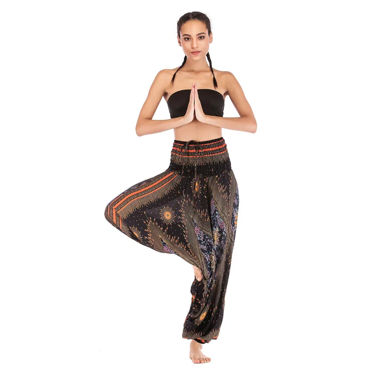 Bohemia National Print Elastici Waist Big Crotch Pants Female Loose Casual High Waist Harem Pants Thail Ladies Dance Baggy Pants
Bohemia National Print Elastici Waist Big Crotch Pants Female Loose Casual High Waist Harem Pants Thail Ladies Dance Baggy Pants