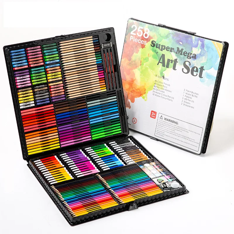 258pcs Art Set Painting Marker Pen Super Artist Tools Kit Crayon Drawing Pens For Kids Birthday Gifts Box Art Supplies
258pcs Art Set Painting Marker Pen Super Artist Tools Kit Crayon Drawing Pens For Kids Birthday Gifts Box Art Supplies