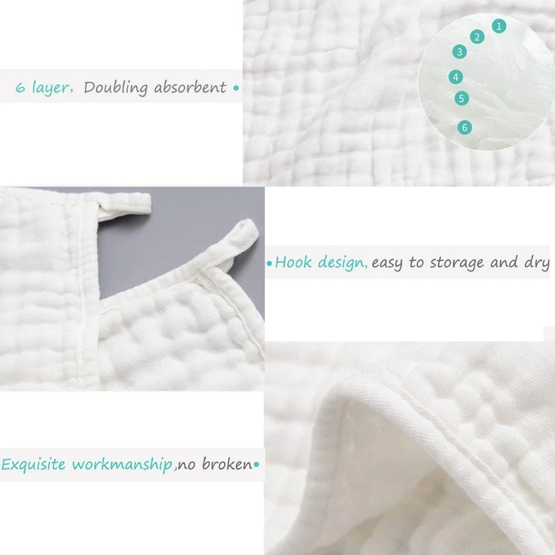 6 Pcs/Pack Baby Infant Absorbent Feeding Bibs Burp Cloth Saliva Towel Handkerchief Toddler Scarf Washcloth Towel
6 Pcs/Pack Baby Infant Absorbent Feeding Bibs Burp Cloth Saliva Towel Handkerchief Toddler Scarf Washcloth Towel