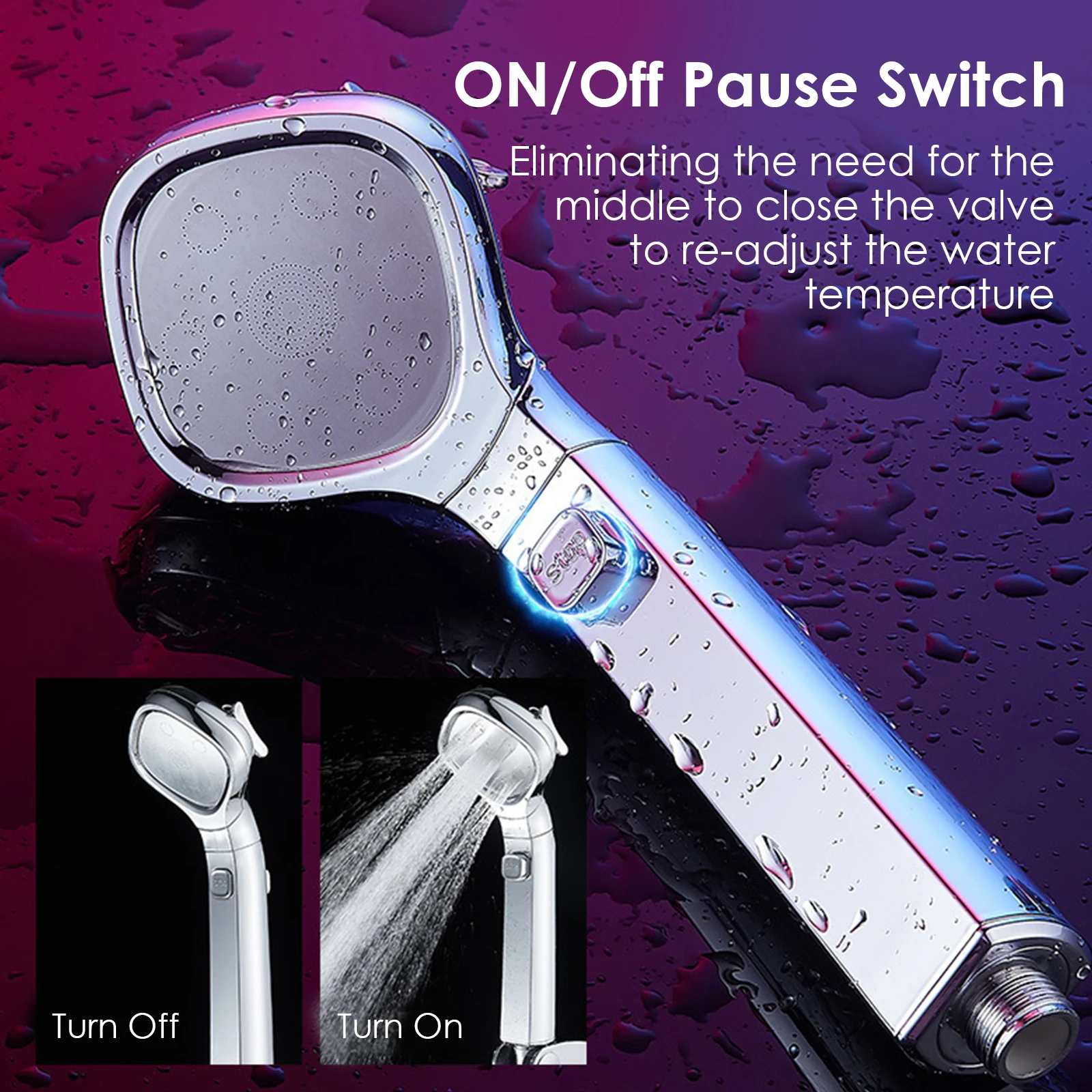 Насадка для душа с 4 настройками распыления, ручная регулируемая головка для душа G1/2
Насадка для душа с 4 настройками распыления, ручная регулируемая головка для душа G1/2