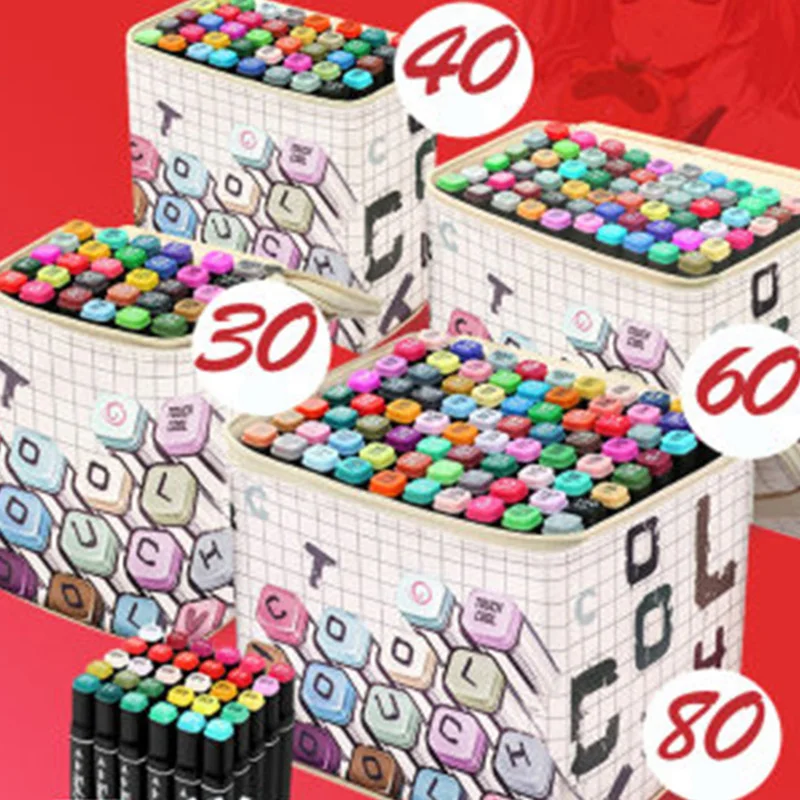30/60/80 Color Double-headed Marker Pen Office For School Professional Art Markers Supplies Set Artist Sketch Drawing Painting
30/60/80 Color Double-headed Marker Pen Office For School Professional Art Markers Supplies Set Artist Sketch Drawing Painting
