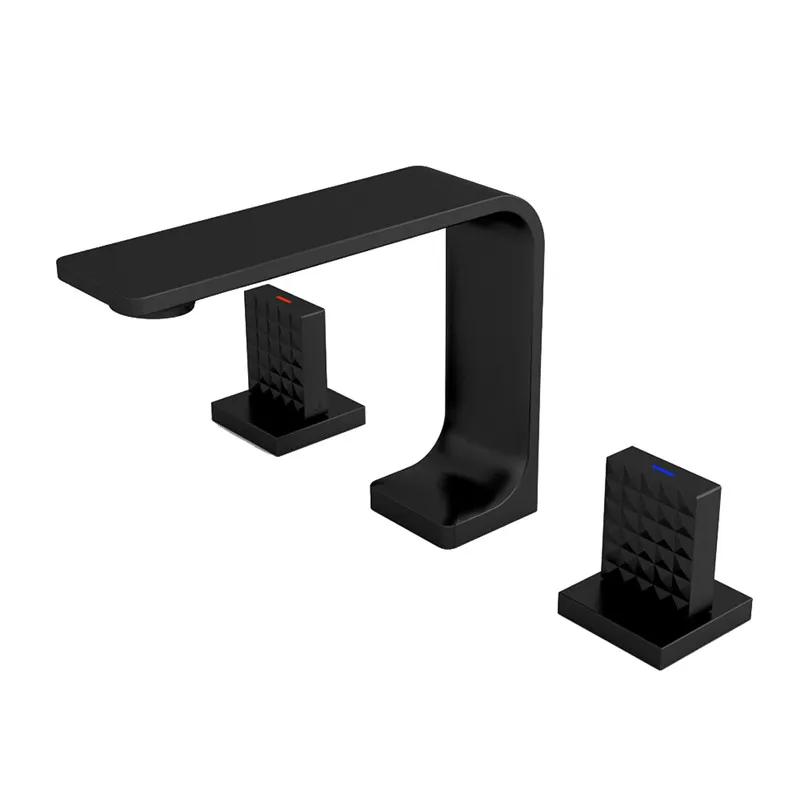 Bathroom Basin Faucet Soild Brass Sink Mixer Tap Dual Handle Hot & Cold Widespread Faucet Luxury High Quality Crane Tap Black
Bathroom Basin Faucet Soild Brass Sink Mixer Tap Dual Handle Hot & Cold Widespread Faucet Luxury High Quality Crane Tap Black