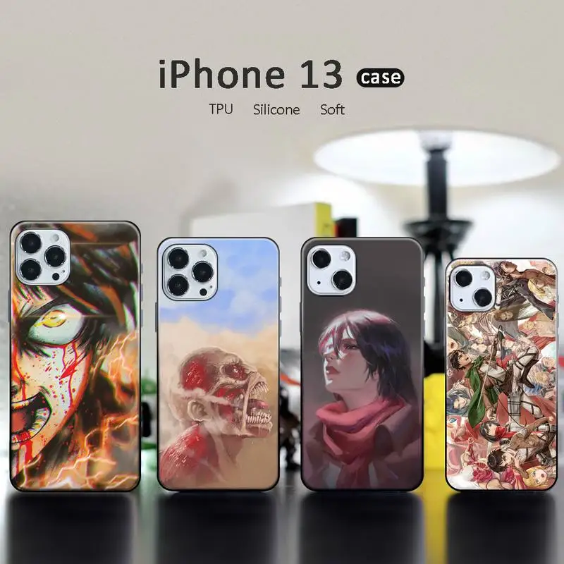 Attack on Titan Phone Case for iphone 13 12 11 pro mini XS max 6 6s 7 8 plus X XR soft TPU coque shell funda Anime Cartoon Funda 
Attack on Titan Phone Case for iphone 13 12 11 pro mini XS max 6 6s 7 8 plus X XR soft TPU coque shell funda Anime Cartoon Funda