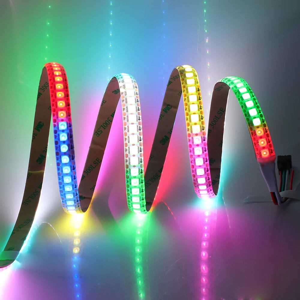 RGB LED Strip Light 5050 WS2812B Full Color Pixel Light DC5V LED light Tape Ribbon 60Leds/m 144Leds/m Addressable LED Lamp 1m 2m
RGB LED Strip Light 5050 WS2812B Full Color Pixel Light DC5V LED light Tape Ribbon 60Leds/m 144Leds/m Addressable LED Lamp 1m 2m