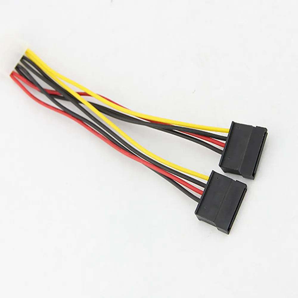 Новый 4Pin IDE Molex к 2 Serial ATA SATA Y сплиттер жесткий диск Кабель питания 4 дюймовый