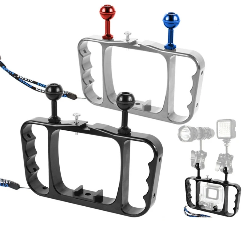 Регулируемый двойной ручной держатель из алюминиевого сплава для стабилизатора видео с шаровой головкой адаптер для-GoPro 7/(2018)/6/5
Регулируемый двойной ручной держатель из алюминиевого сплава для стабилизатора видео с шаровой головкой адаптер для-GoPro 7/(2018)/6/5