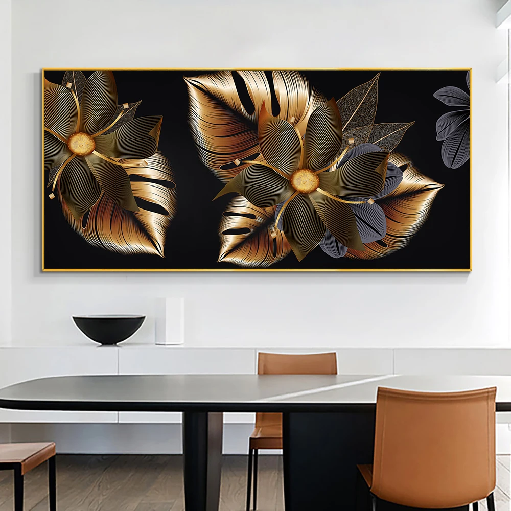 Black Gold Flowers Nordic Modern Interior Paintings Home Decor Aesthetic Personalized Wall Posters Pictures Room Decoration
Black Gold Flowers Nordic Modern Interior Paintings Home Decor Aesthetic Personalized Wall Posters Pictures Room Decoration