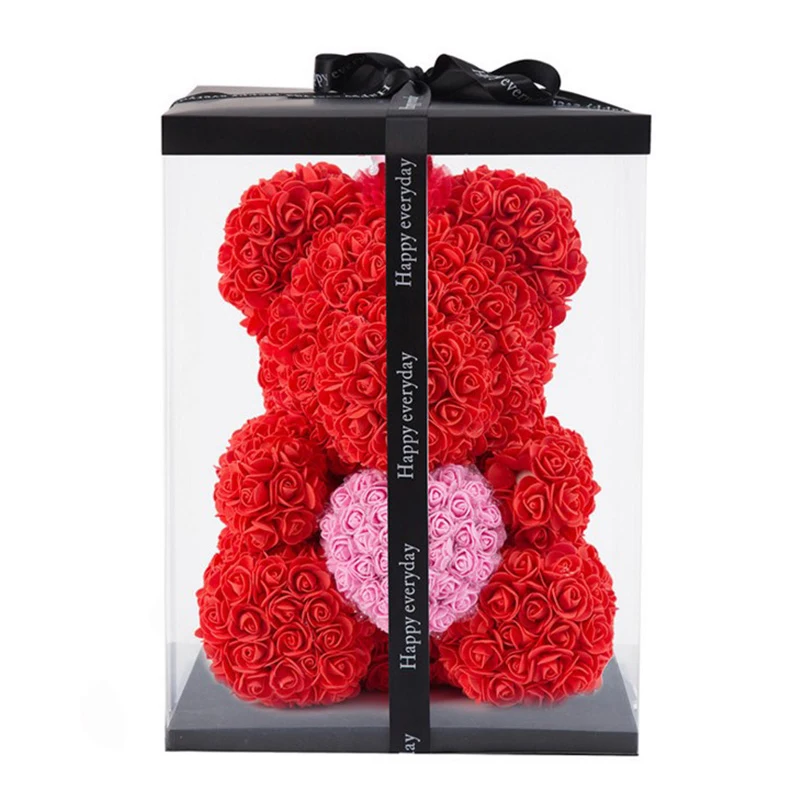 Drop Shipping 65cm Rose Bears in Box Bear of Roses Ribbon Rose Teddy Bear Valentine Mothers Day Gift for Women Wholesale
Drop Shipping 65cm Rose Bears in Box Bear of Roses Ribbon Rose Teddy Bear Valentine Mothers Day Gift for Women Wholesale