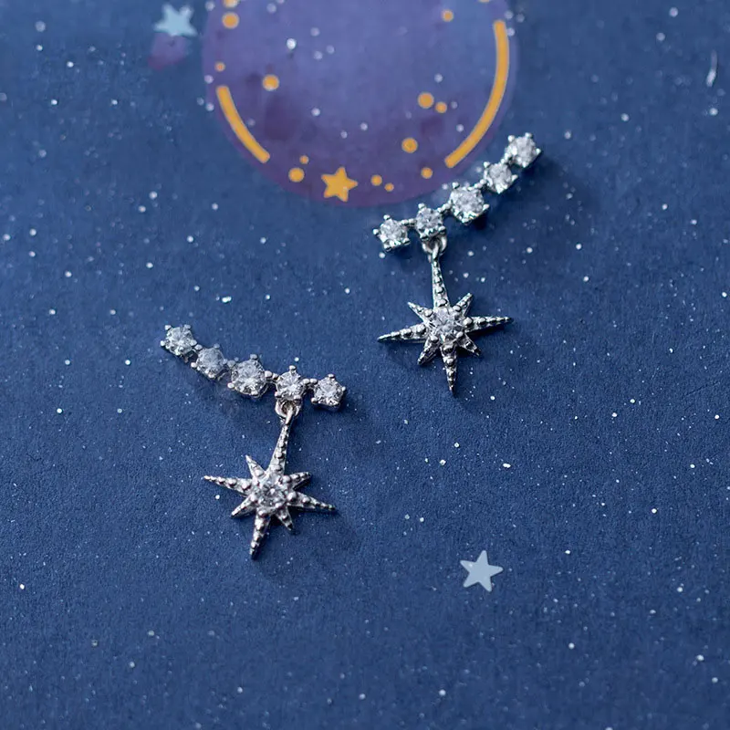 925 Sterling Silver Earring For Women Charm Fine Star Crystal Earrings Fashion Jewelry Quality Super Shiny Zircon Earrings 
925 Sterling Silver Earring For Women Charm Fine Star Crystal Earrings Fashion Jewelry Quality Super Shiny Zircon Earrings