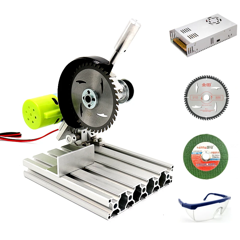 360 Вт 5800 об/мин алюминиевая миниатюрная Настольная пила высокоточная режущая машина DIY модели пил Точная столярная цепная пила