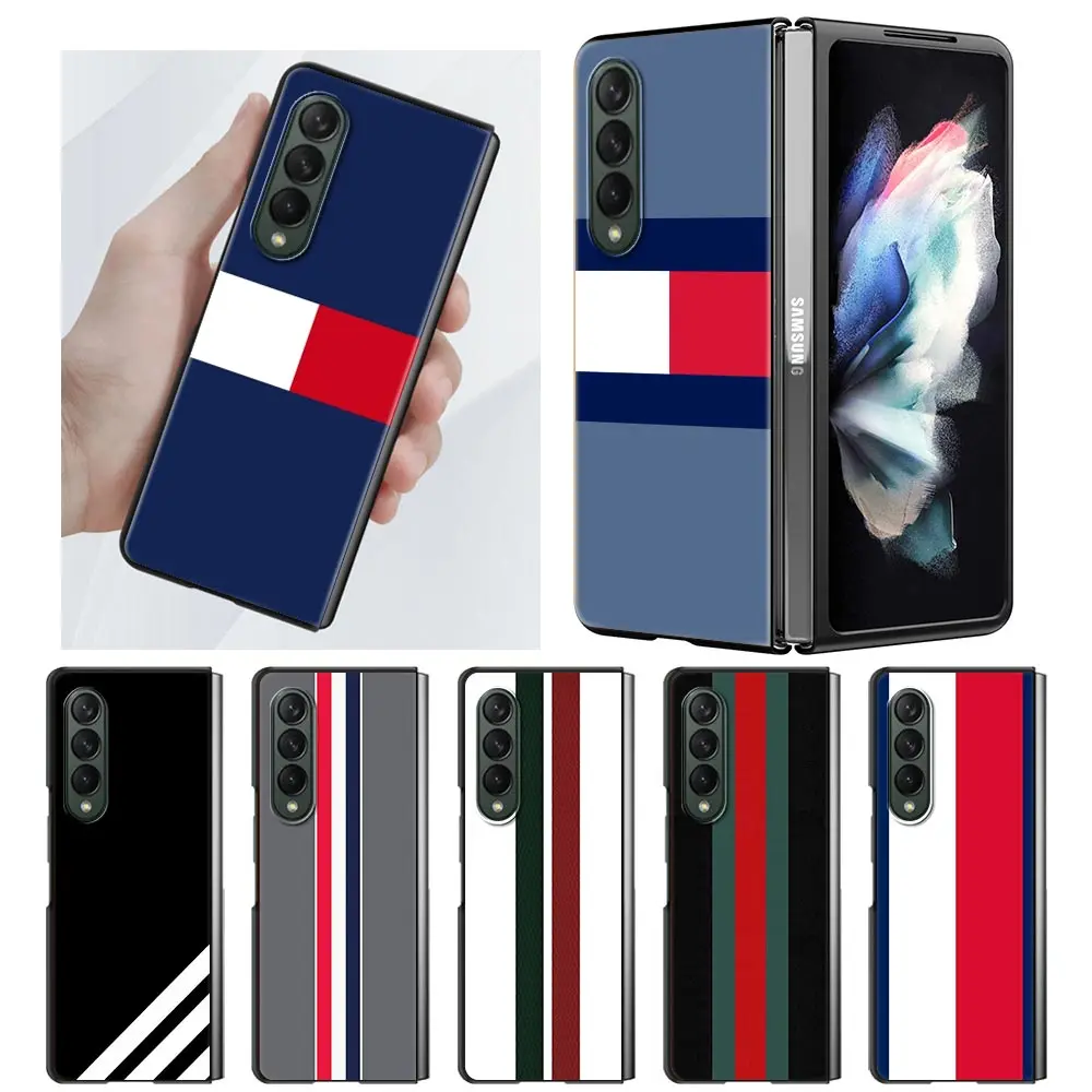 Luxury Brand Stripe for Samsung Galaxy Z Fold3 Case Flip Shockproof Hard Plastic Back Cover For Samsung Z Fold 3 5G Phone Case
Luxury Brand Stripe for Samsung Galaxy Z Fold3 Case Flip Shockproof Hard Plastic Back Cover For Samsung Z Fold 3 5G Phone Case