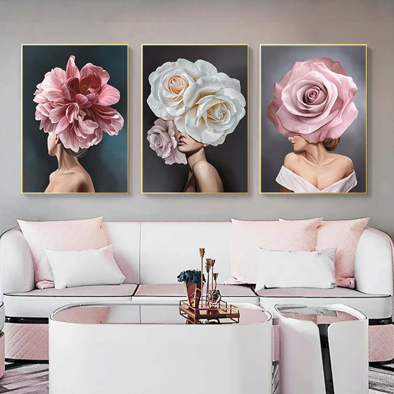 Rose Flower Girl Poster Wall Art Canvas Painting Modern Fashion Peony Nordic Poster Wall Pictures For Living Room Unframed
Rose Flower Girl Poster Wall Art Canvas Painting Modern Fashion Peony Nordic Poster Wall Pictures For Living Room Unframed