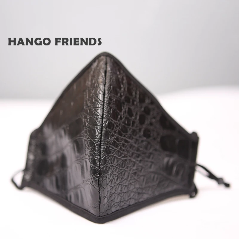 Hango Protective Mask Reusable Washable Facemask with Filter Pocket Imitation Leather Face Cotton Black Dust Man Woman | Аксессуары для