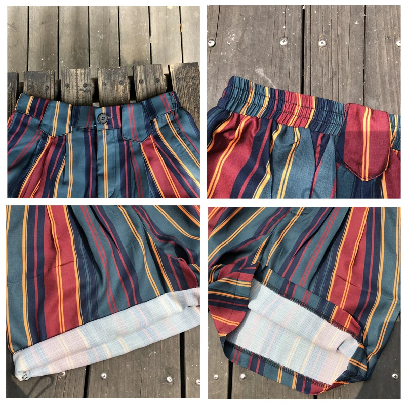 Streetwear Women Shorts 2021 Summer Vintage High Waist Striped Shorts Colorful Loose Short With Pocket Plus Size Women Clothing
Streetwear Women Shorts 2021 Summer Vintage High Waist Striped Shorts Colorful Loose Short With Pocket Plus Size Women Clothing