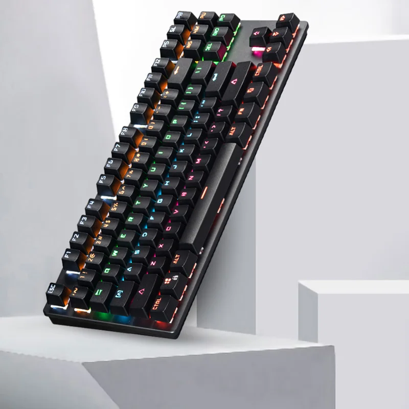 Gaming Mechanical Keyboard 87 Keys Blue Switch Gaming Keyboards Anti-ghosting RGB USB Wired Keyboard For Game Laptop PC
Gaming Mechanical Keyboard 87 Keys Blue Switch Gaming Keyboards Anti-ghosting RGB USB Wired Keyboard For Game Laptop PC