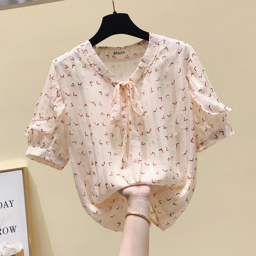 Polka Dot Chiffon Blouse Woman's Short Sleeve New Fashion Summer Elegant Bow Tied V Neck Girls Lady's Shirts Blusas Femme
Polka Dot Chiffon Blouse Woman's Short Sleeve New Fashion Summer Elegant Bow Tied V Neck Girls Lady's Shirts Blusas Femme