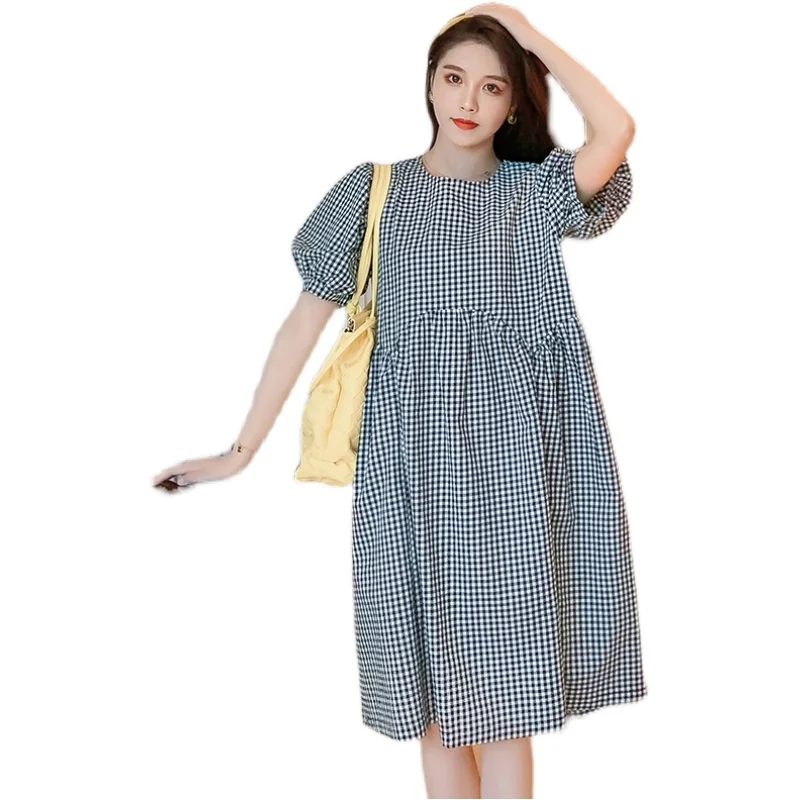 1031# Summer Korean Fashion Sweet Plaid Maternity Long Dress Large Size Loose Dress Clothes for Pregnant Women Lovely Pregnancy
1031# Summer Korean Fashion Sweet Plaid Maternity Long Dress Large Size Loose Dress Clothes for Pregnant Women Lovely Pregnancy