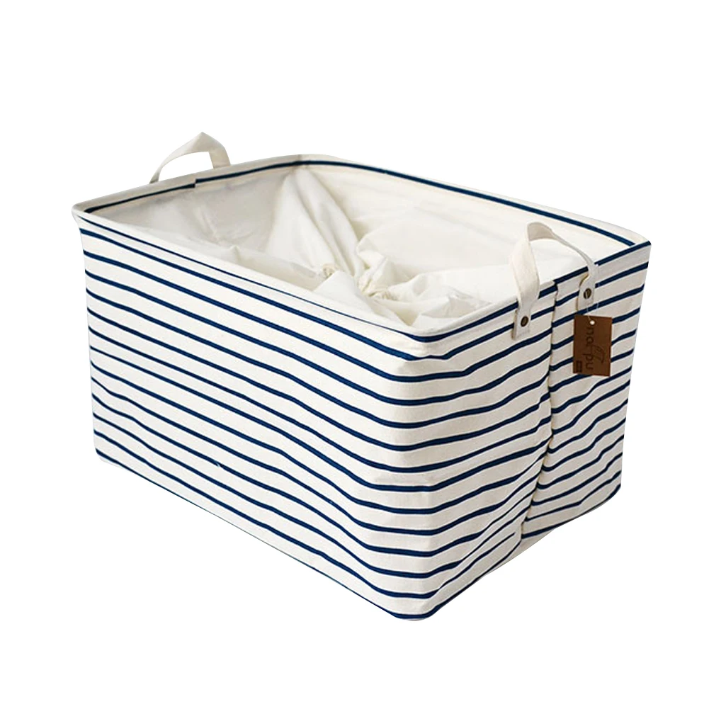Faroot Storage Box, Striped Household Storage Basket Commodity Shelf Ditty-Bag for Bedroom Closet, Blue White
Faroot Storage Box, Striped Household Storage Basket Commodity Shelf Ditty-Bag for Bedroom Closet, Blue White