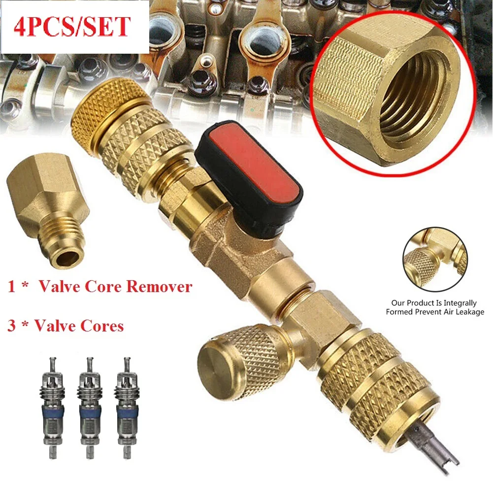 4Pcs Valve Core Remover Installer Tool With Dual Size SAE 1/4 & 5/16 Port Installer Tool With Valve Cores HVAC System Accessorie
4Pcs Valve Core Remover Installer Tool With Dual Size SAE 1/4 & 5/16 Port Installer Tool With Valve Cores HVAC System Accessorie